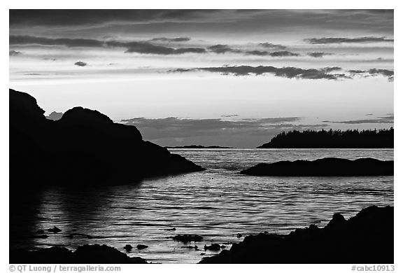 Sunset, Half-moon bay. Pacific Rim National Park, Vancouver Island, British Columbia, Canada