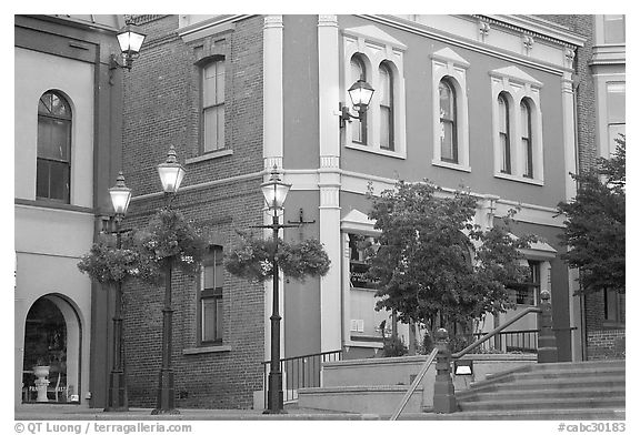 Bastion square. Victoria, British Columbia, Canada (black and white)