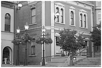 Bastion square. Victoria, British Columbia, Canada (black and white)