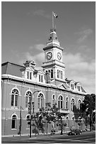 City Hall, morning. Victoria, British Columbia, Canada ( black and white)