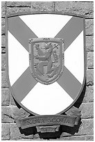 Shield of Nova Scotia Province. Victoria, British Columbia, Canada ( black and white)