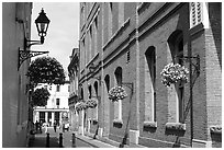 Narrow street. Victoria, British Columbia, Canada (black and white)