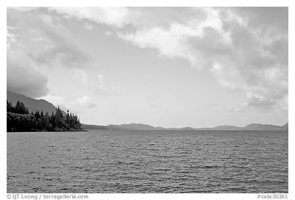 Lake. Vancouver Island, British Columbia, Canada (black and white)