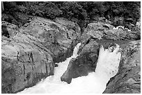 Falls. Vancouver Island, British Columbia, Canada ( black and white)