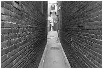 Fan Tan Alley, Chinatown. Victoria, British Columbia, Canada ( black and white)