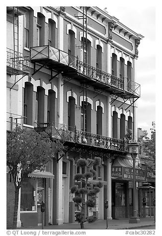 Fisgard street. Victoria, British Columbia, Canada (black and white)