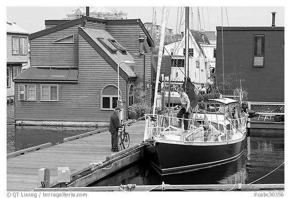 Yacht and houseboats. Victoria, British Columbia, Canada