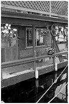 Houseboat porch. Victoria, British Columbia, Canada ( black and white)