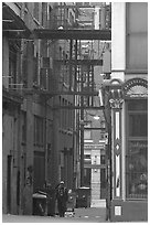 Alley in Gastown. Vancouver, British Columbia, Canada (black and white)