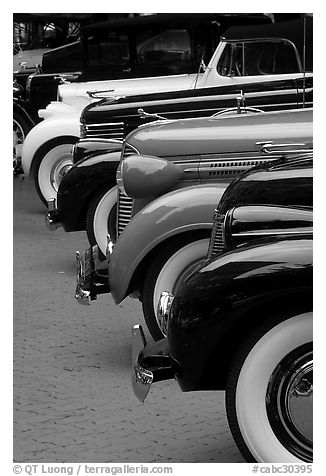 Classic car show. Vancouver, British Columbia, Canada (black and white)