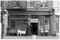 AA meeting room that offers soup and coffee in the mornings, Gastown. Vancouver, British Columbia, Canada ( black and white)