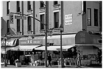 Chinatown street corner. Vancouver, British Columbia, Canada ( black and white)