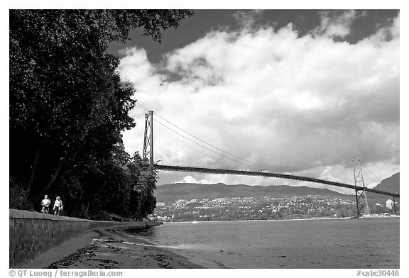 Lions Gate Bridge across Burrard Inlet. Vancouver, British Columbia, Canada