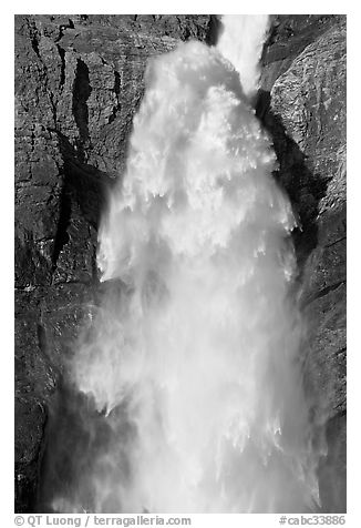 Close-up of raging waters of Takakkaw Falls. Yoho National Park, Canadian Rockies, British Columbia, Canada