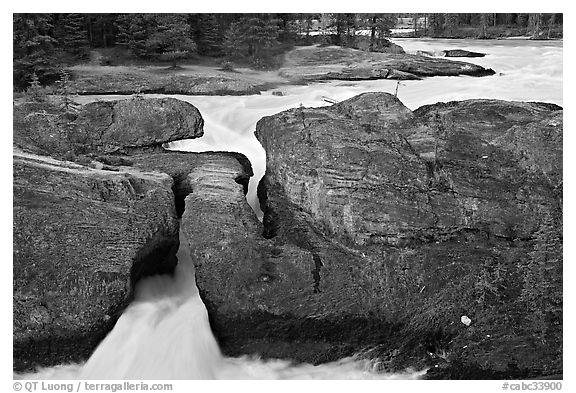 River flowing through the Natural Bridge. Yoho National Park, Canadian Rockies, British Columbia, Canada