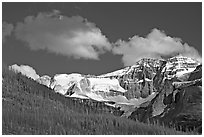 Stanley Glacier, afternoon. Kootenay National Park, Canadian Rockies, British Columbia, Canada ( black and white)