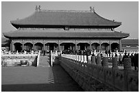 Palace of Heavenly Purity, Forbidden City. Beijing, China (black and white)