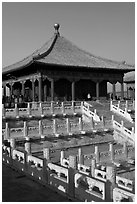 Hall of Central Harmony, Forbidden City. Beijing, China (black and white)