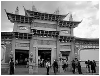 Mansion of Prince Mu. Lijiang, Yunnan, China (black and white)