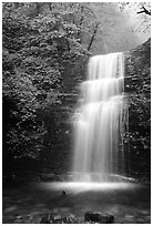 Waterfall between Xiangfeng and Yuxian. Emei Shan, Sichuan, China ( black and white)