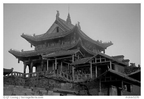 Golden Summit temple, evening. Emei Shan, Sichuan, China