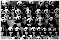 Stuffed pandas for sale. Chengdu, Sichuan, China (black and white)