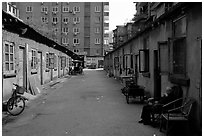 Residential housing unit. Chengdu, Sichuan, China ( black and white)