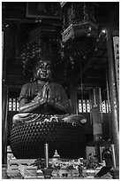 Large Buddha Statue, Jingci Temple. Hangzhou, China ( black and white)