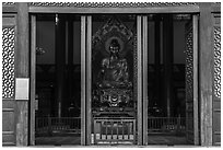 Buddha Statue, Upper Jingci Temple. Hangzhou, China ( black and white)