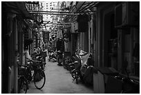 Alley. Shanghai, China ( black and white)