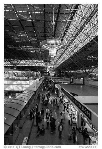 Terminal 2, Taiwan Taoyuan International Airport. Taiwan (black and white)