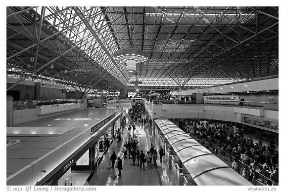 Inside terminal, Taiwan Taoyuan International Airport. Taiwan