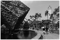 Monument, 2-28 Peace Park. Taipei, Taiwan (black and white)