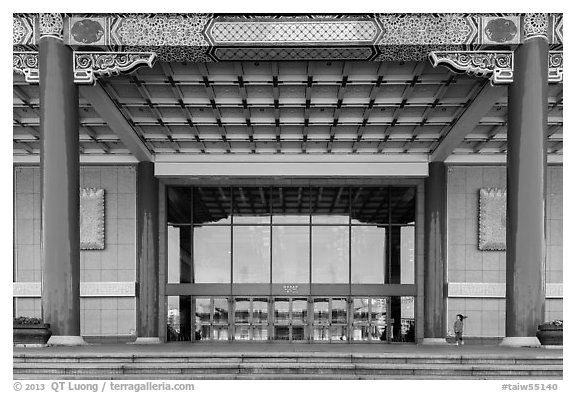 National Theater with reflections of National Concert Hall. Taipei, Taiwan