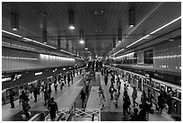 MRT station. Taipei, Taiwan ( black and white)