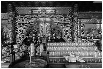 Altar, Guandu Temple. Taipei, Taiwan (black and white)