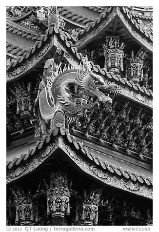 Roof detail, Guandu Temple. Taipei, Taiwan