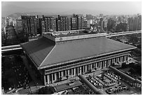 Central station seen from above. Taipei, Taiwan ( black and white)