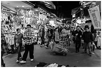 Shilin Night Market. Taipei, Taiwan (black and white)