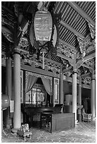 Chongsheng Shrine, Confuscius Temple. Taipei, Taiwan ( black and white)