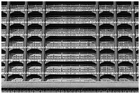 Facade detail, Grand Hotel. Taipei, Taiwan ( black and white)