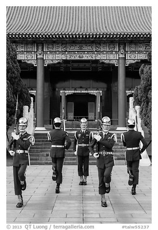 Changing of guards from Republic of China Military, Martyrs Shrine. Taipei, Taiwan