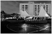 City Hall at night. Taipei, Taiwan ( black and white)