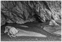 Creek and marbled walls, Taroko Gorge. Taroko National Park, Taiwan ( black and white)