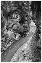 Gorge of the Liwu River, Taroko Gorge. Taroko National Park, Taiwan (black and white)