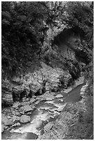 Liwu River gorge, Taroko Gorge. Taroko National Park, Taiwan (black and white)