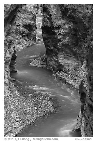 River in marble narrows, Taroko Gorge. Taroko National Park, Taiwan