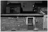 House at night. Lukang, Taiwan (black and white)