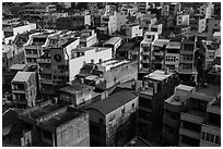 Modern rooftops. Lukang, Taiwan ( black and white)