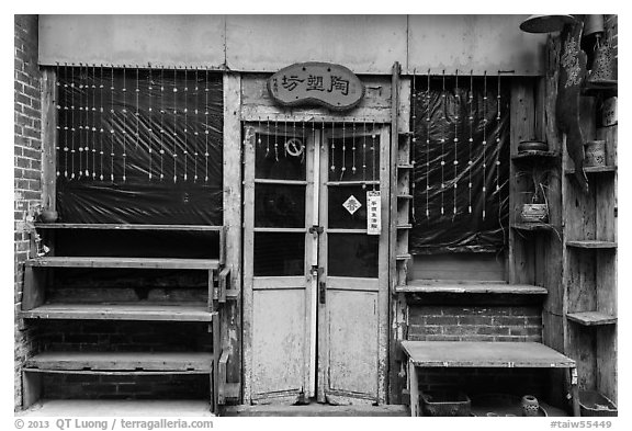 Old storefront. Lukang, Taiwan (black and white)